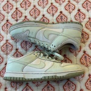Nike Dunk Sneakers in Mint Green and White